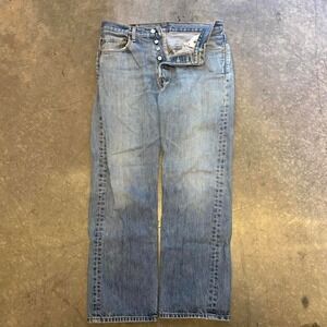 Vintage Levi's 501 Button Fly Distressed Denim Jeans USA